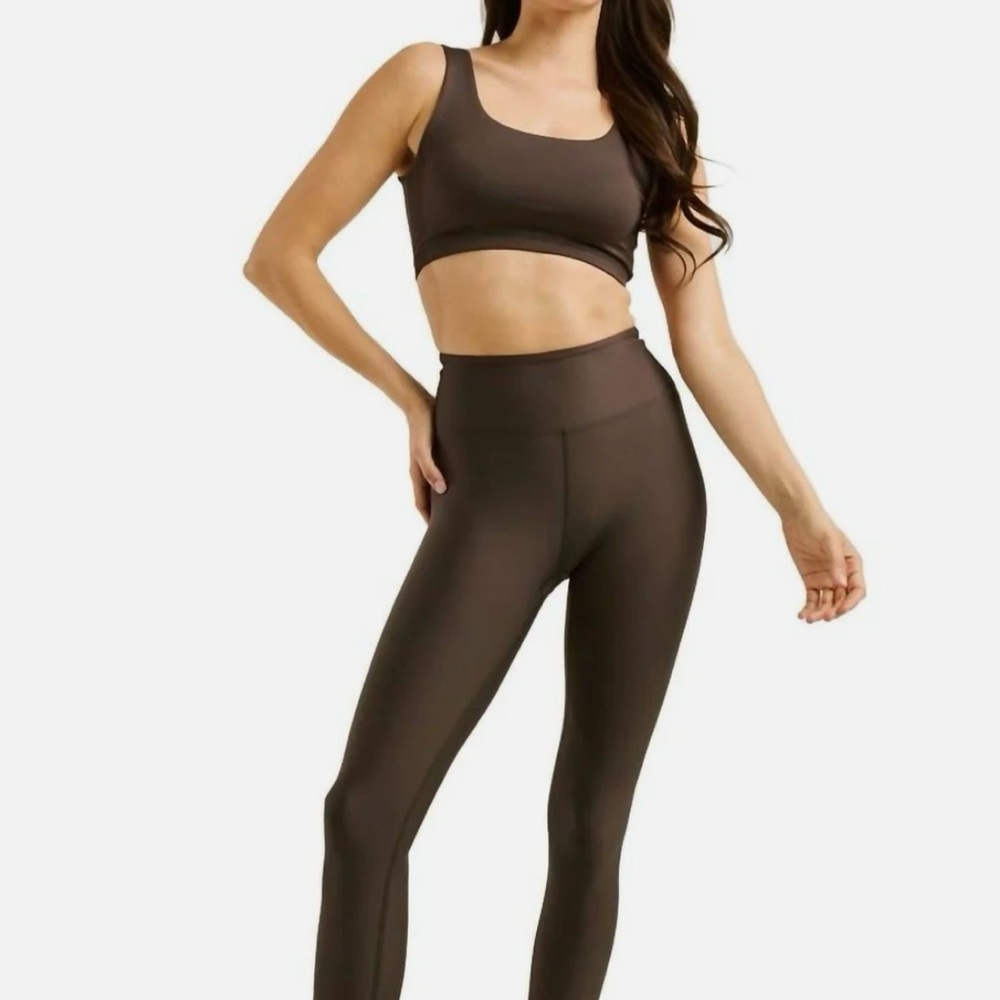 Year of Ours Chocolate Brown High-Waist Set